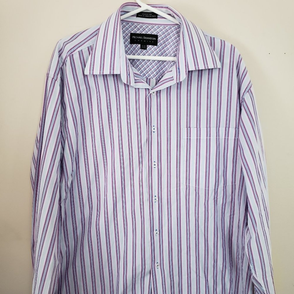 MICHAEL BRANDON XL CASUAL BUTTON FRONT MEN'S SHIRT